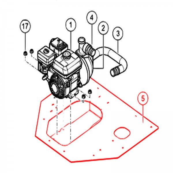 Multiquip 49939 W/A Deck Plate Wt Pump Mount