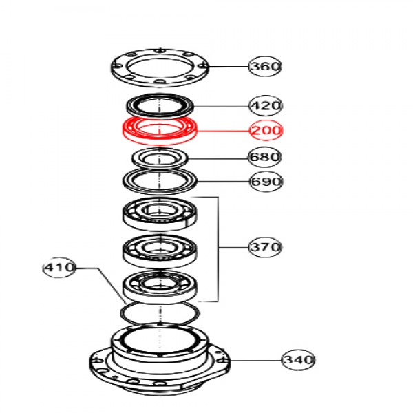 Multiquip 506147 Bearing VR36H6014 2RS