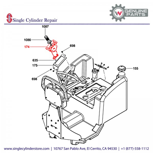 Wacker 5100017780 Travel control lever