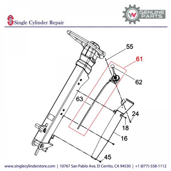 Wacker 5100041380 Operating lever