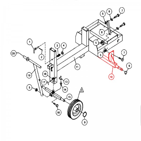 Multiquip 512937 Axle, Rear assembly