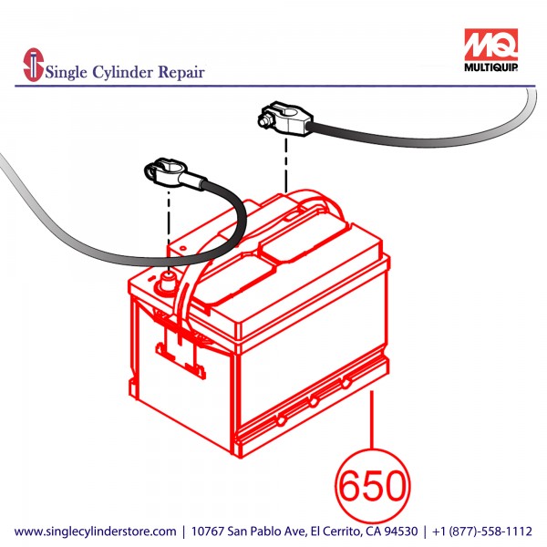 Multiquip 520520 Battery (MQ600)