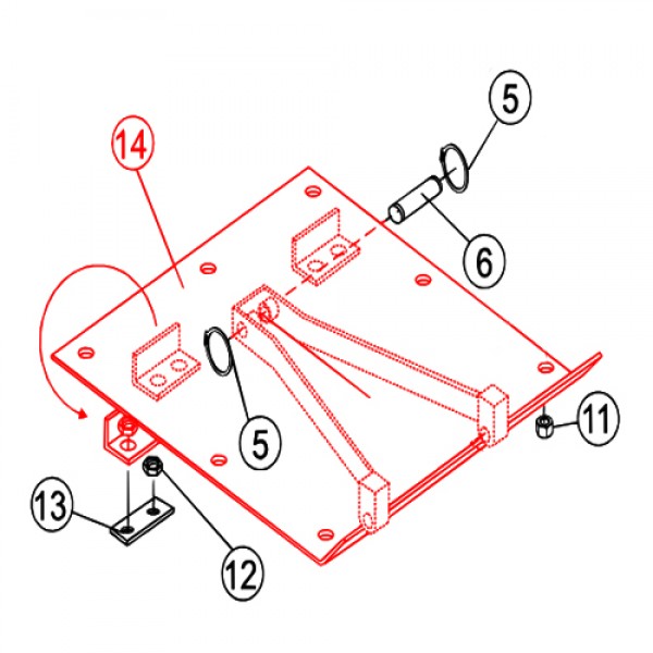 Multiquip 522262 Mount, Frame Tub