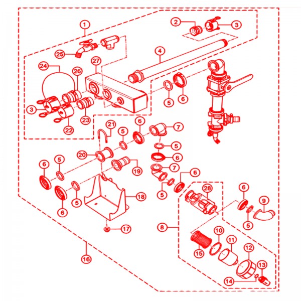 Multiquip 59217 Manifold Assy, High Pres Water TRLR