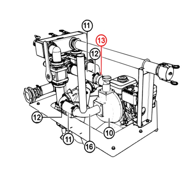 Multiquip 59221 Fitting, 2in Barb X 2in Fnps