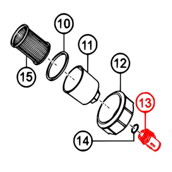 Multiquip 59230 Valve 1in MNPT X 1/2in FNPT Plastic