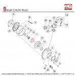 Multiquip 7204000030 Impeller 3/4"-16UNF QP-2H