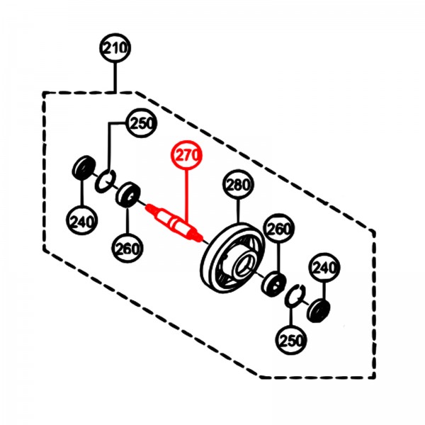 Multiquip 805910 Shaft, Tension Wheel