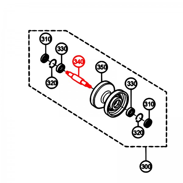 Multiquip 805911 Shaft, Guide Wheel