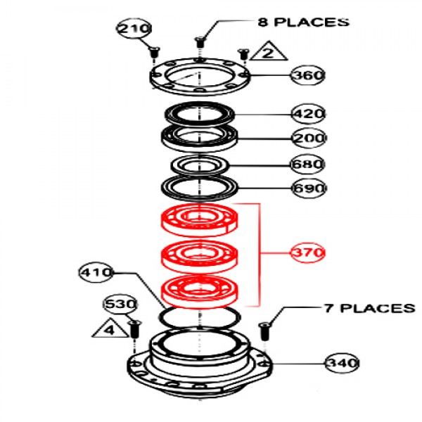 Multiquip 808032 Bearing, Ball 7310