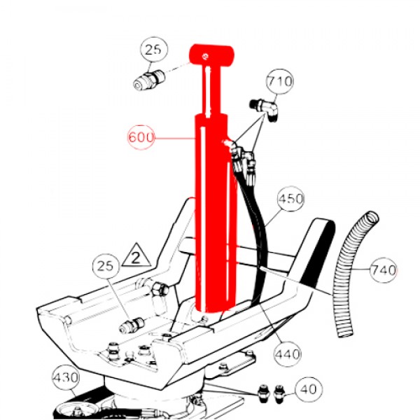 Multiquip 808262 Cylinder, Hyd.Dump