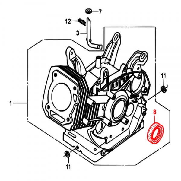 Multiquip 91201Z1D003 Oil Seal 30X46X8 GX270UT2SMXC