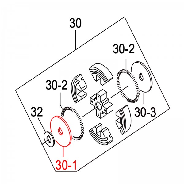 Multiquip 943060020 Guide Clutch MT-60H, 70