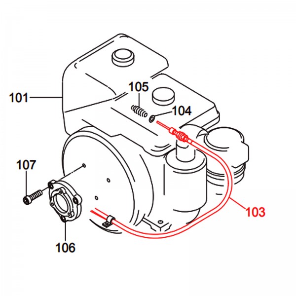 Multiquip 956100034 Throttle Wire MRH601DS