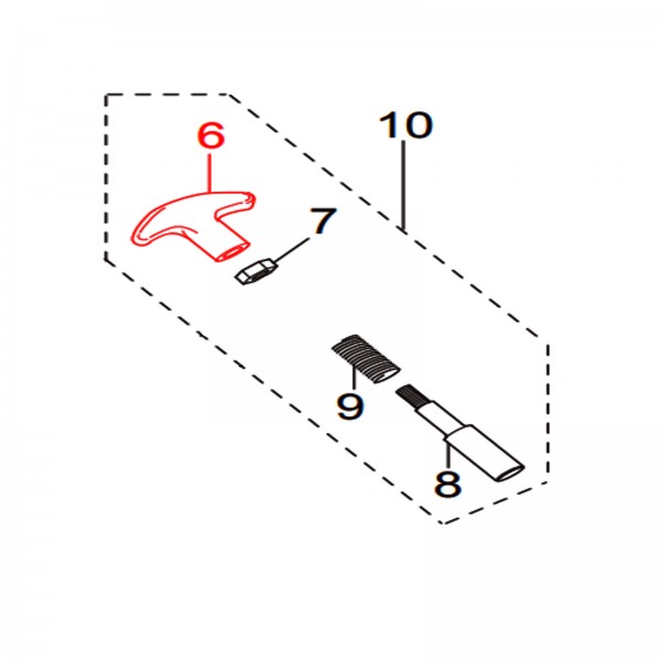 Multiquip 959007140 T Knob, T-KNOB (M12)