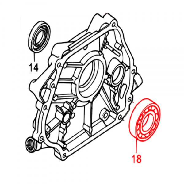 Multiquip 961006206000 Bearing Cranksht(6206) GX240K1HC-0636118