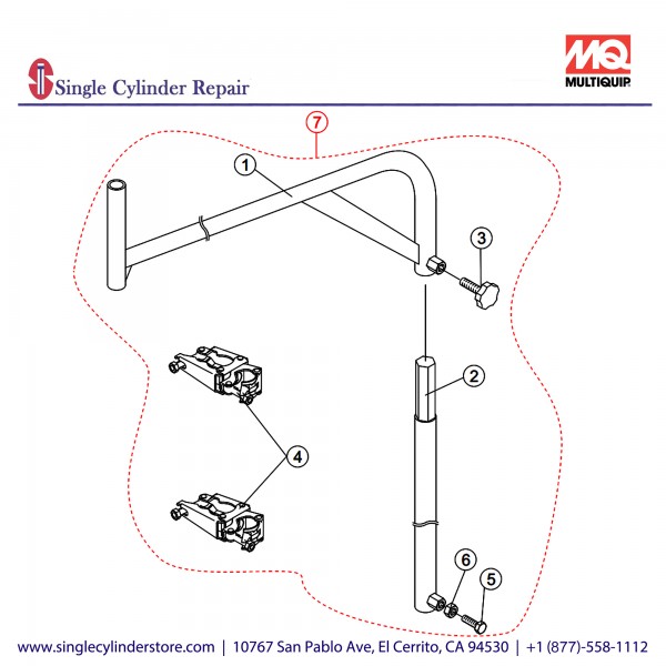 Multiquip A000028100 OFFSET POLE ASSY