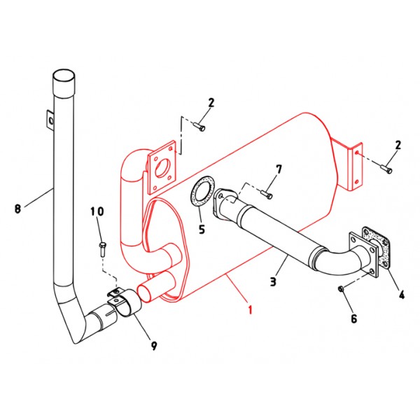 Multiquip A5331000203 Muffler, DA7000SSA3