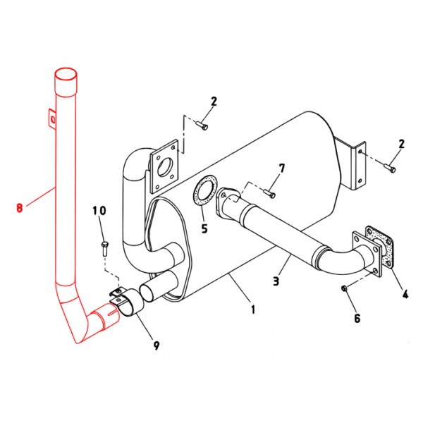 Multiquip A5334101204 Tail Pipe, DA7000SSA3