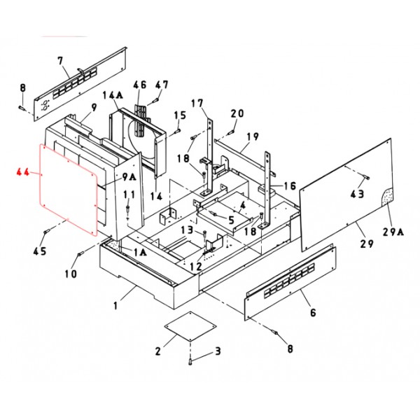 Multiquip A5424100004 Front Panel, DA7000SSA3