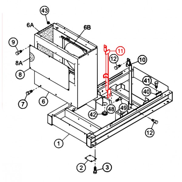 Multiquip A5434300804 Hanger, DCA6SPX4F