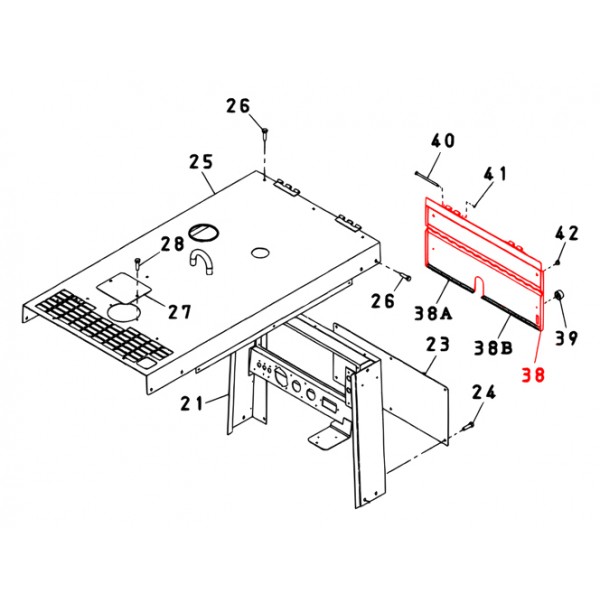 Multiquip A5444200713 Rear Door, DA7000SSA3