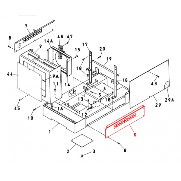 Multiquip A5454200103 Splasher panel, DA7000SSA3