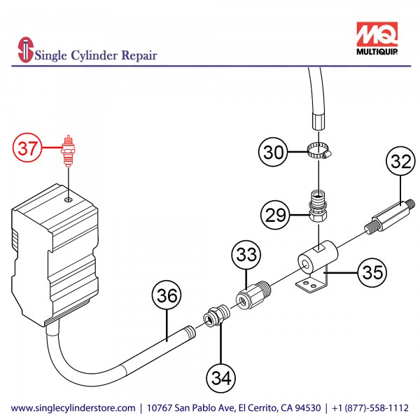 Multiquip APQ292961125 Relief Valve