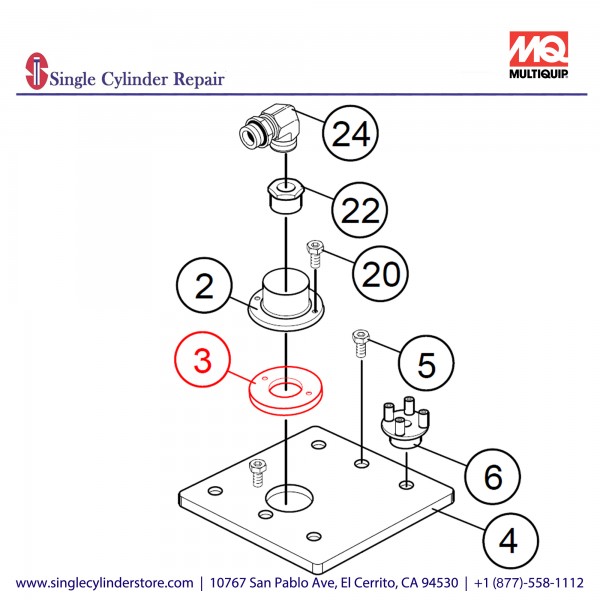 Multiquip APRD25303 AIR SEPARATOR VALVE GASKET