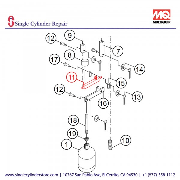 Multiquip APRD25311 Pivot long arm