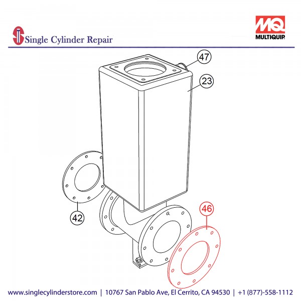 Multiquip APRD253461 Gasket suction side