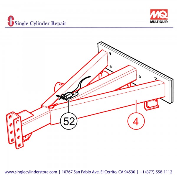 Multiquip APRD27804 Tongue, RMV Trailer