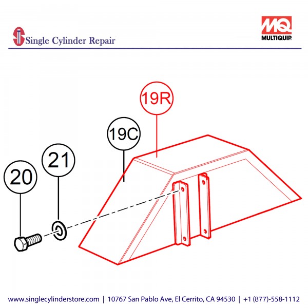 Multiquip APRD27819R Fender, Single, Roadside