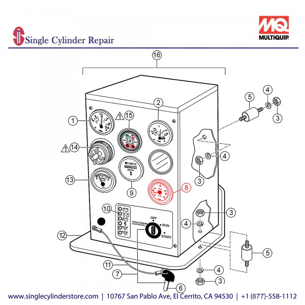 Multiquip APRD3134 Tachometer