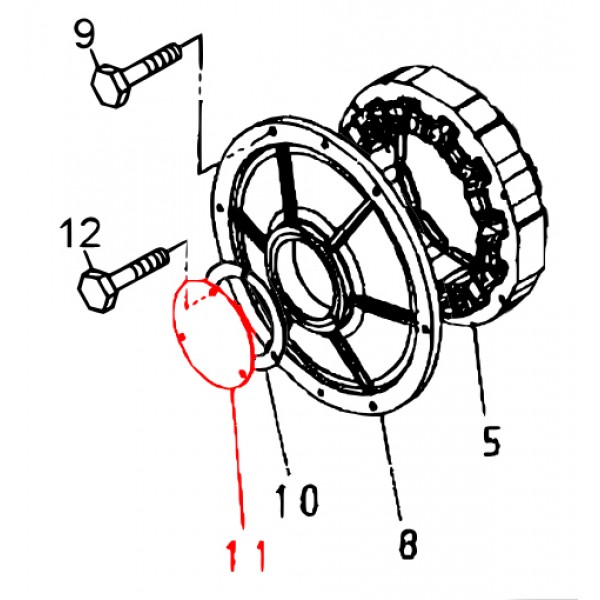 Multiquip B3153400404 Cover, Bearing DCA-45USI2