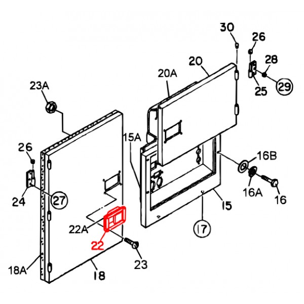 Multiquip B9114000002 Handle Assy, Door Black SSIU/2,SSJU,