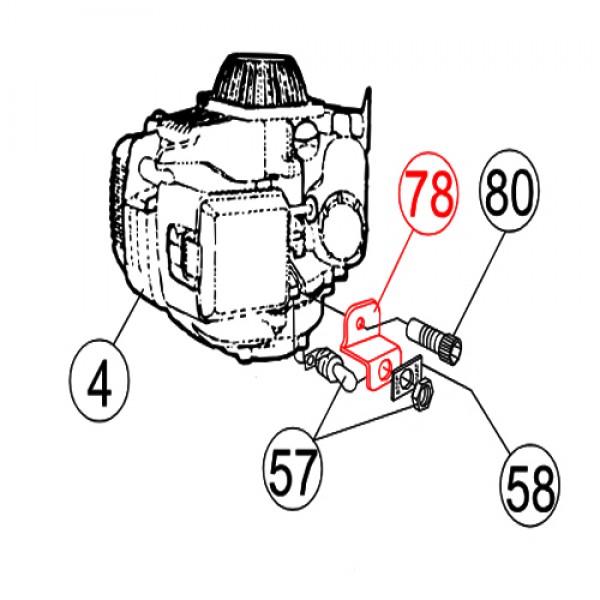 Multiquip BF2321H Bracket, Stopswitch Mounting DS-Series