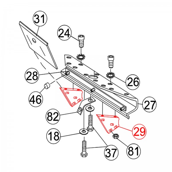 Multiquip BF2608N Plastic Support Block New