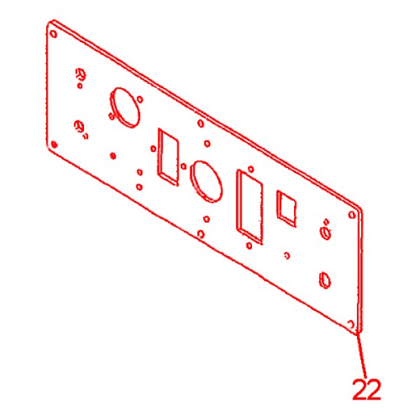 Multiquip D1352100003 Control Panel, GAW-180HE (Traffic Red)