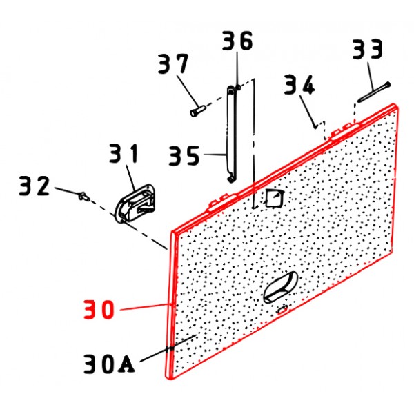 Multiquip D2455000013 Side Door, SDW225SS**Orange** (Notes)