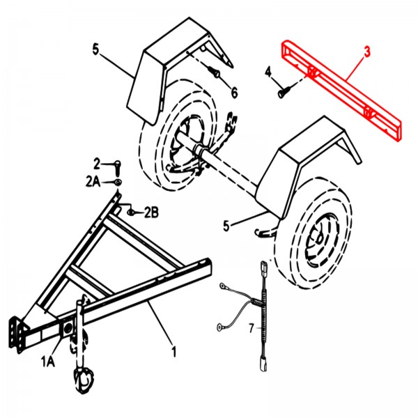 Multiquip E2417804003 Rear bumper, DIS185SSI4F (KY)