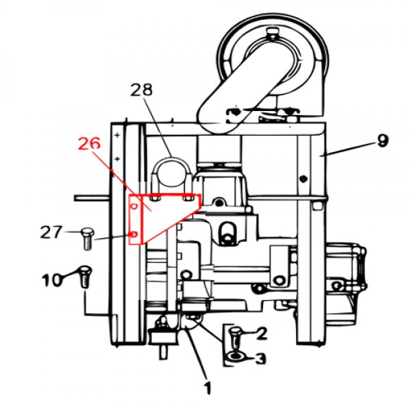 Multiquip E2614804204 Minimum Pressure Valve Bracket, KY