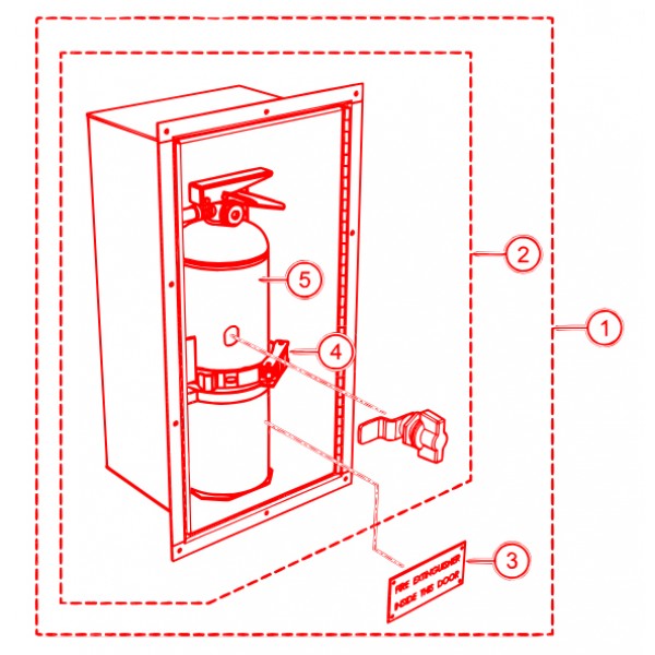 Multiquip EE23770 Assy,Fire Extinguisher,Door Mount,Studio