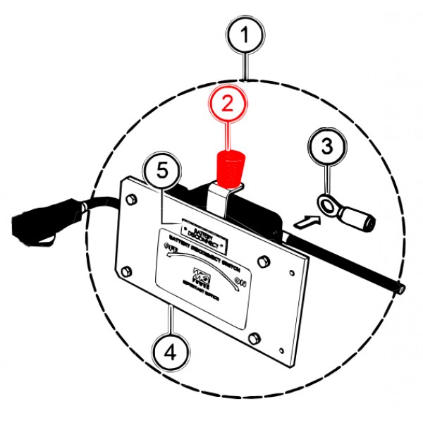 Multiquip EE25835 Switch, Battery Disconnect, 400A,Lever *