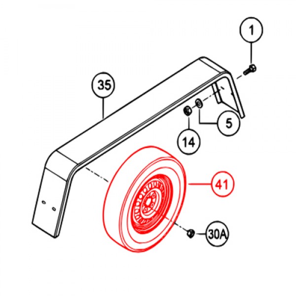 Multiquip EE44304 Wheel Assy,