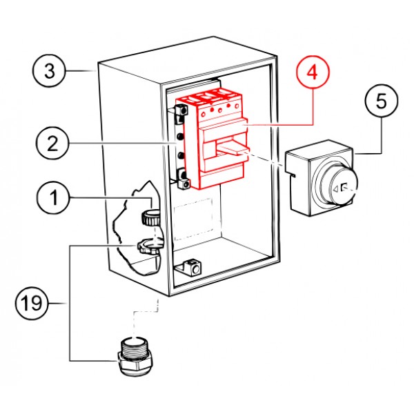 Multiquip EE52423 Circuit Breaker T1NQ050TL