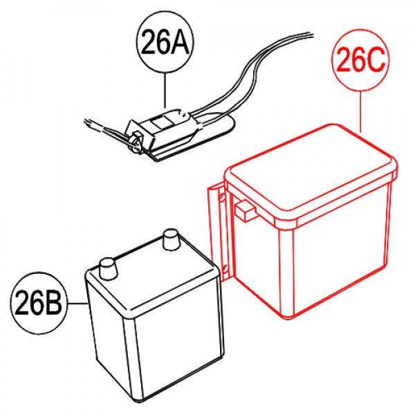 Multiquip EE57141 Box, Battery