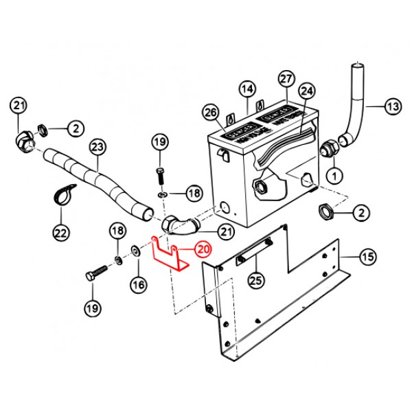 Multiquip EE58302 Bracket,Transformer Support,25 & 45 kW