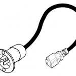 Multiquip EE62076 Inlet Rec. & Cord,NEMA 5-15P,15 Amp,125V