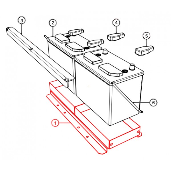 Multiquip EE7752 Tray,Battery,27-60,S.S.